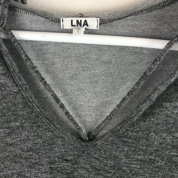 LNA Long Sleeve Hooded Sweatshirt Gray Small - Picture 2 of 4